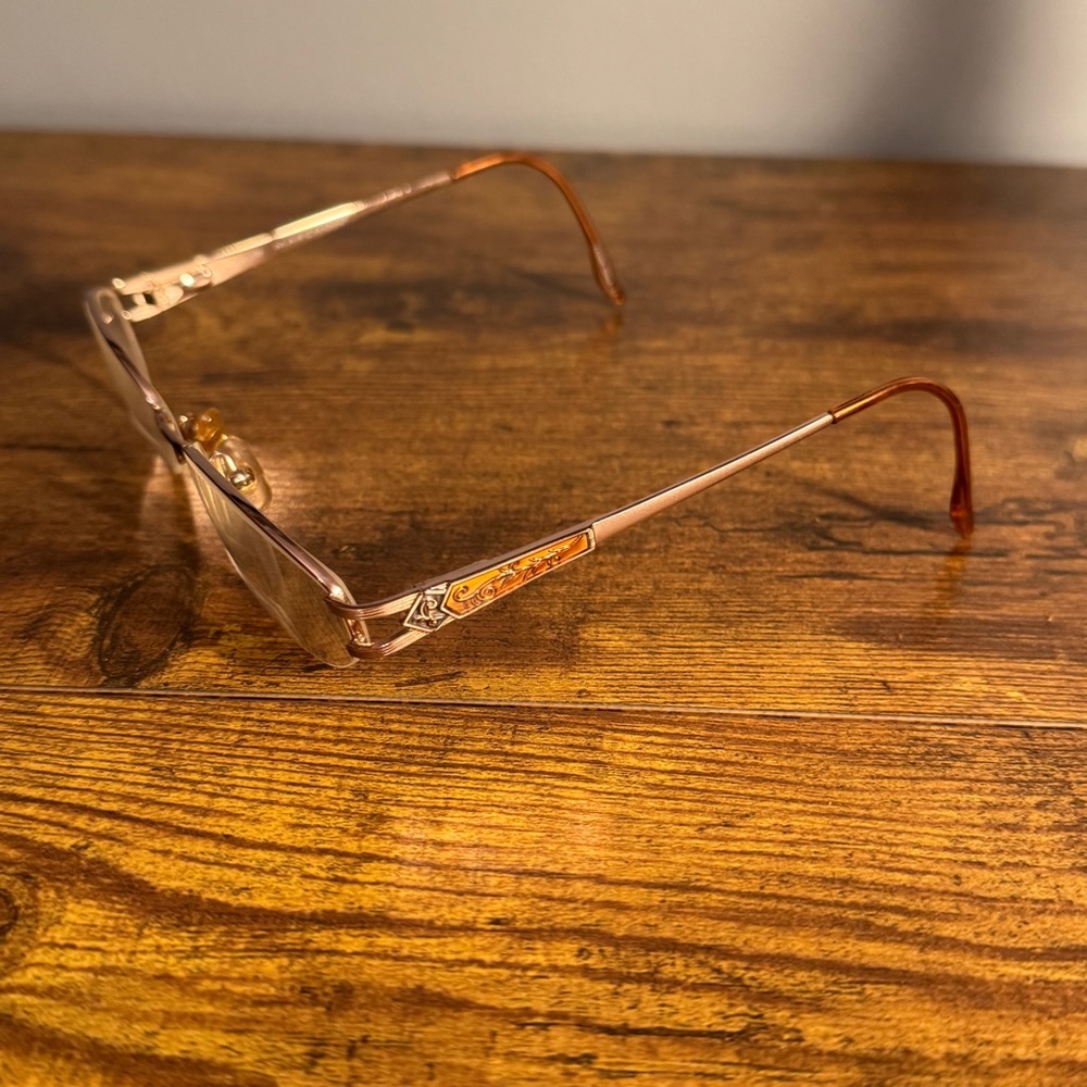 Marchon Tres Jolie 136 Sand Oval Metal Eyeglass Frames‎ 53-17-135